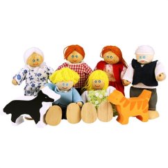 Bigjigs Toys Sada rodinných domčekov 8ks