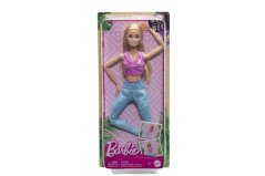 Barbie în mișcare - Blondă cu jambiere albastre HRH27