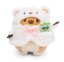 NICI plyš MyMochi Pejsek Hiro 8cm v kostýmu ledního medvěda a bubble tea,set dár. bal. 8,5x6,5x10cm
