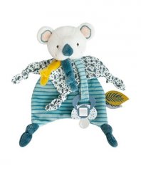 Doudou Coffret cadeau - Jouet avec porte-tétine koala Yoca 20 cm