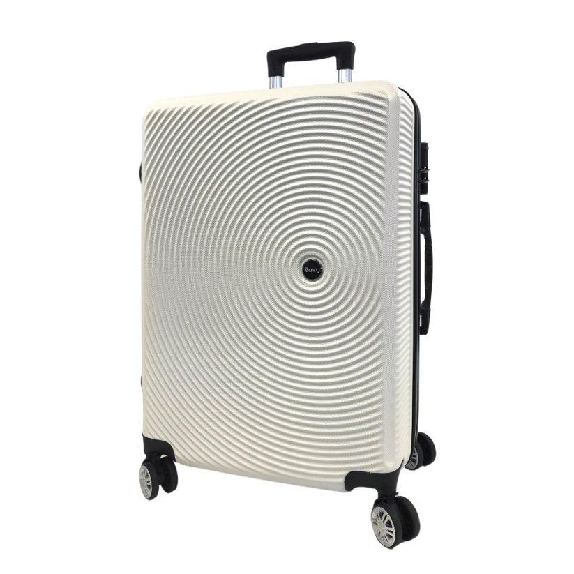 Bavy Cestovní kufr skořepinový 24" Circle White