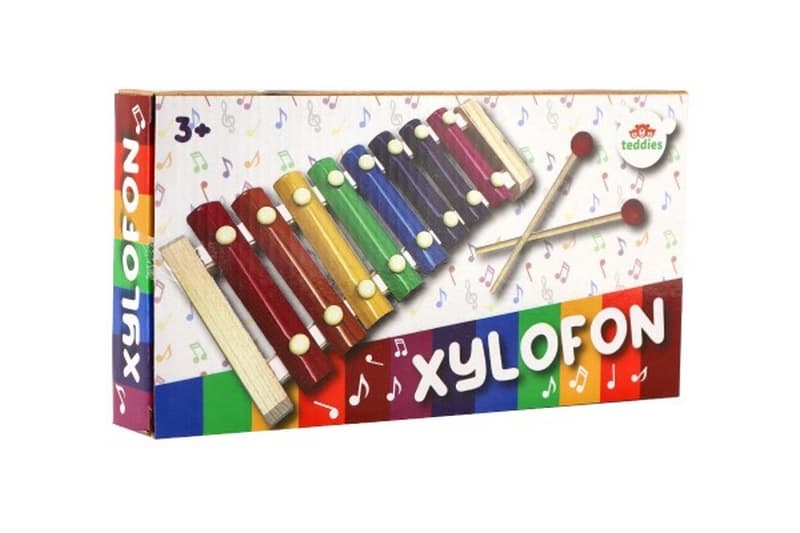 Xylophone bois/métal 24cm avec maillets