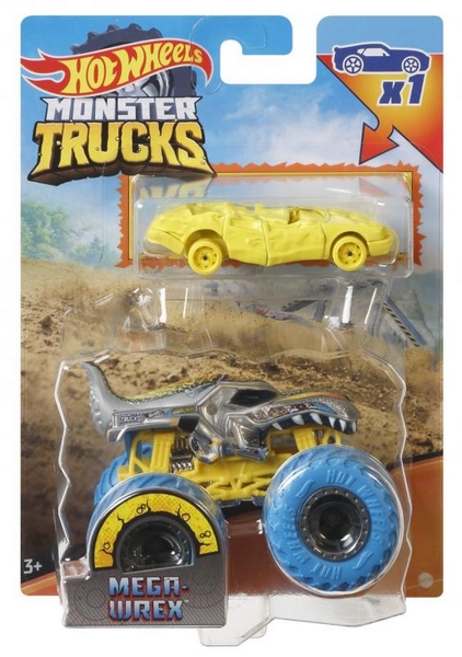 Hot Wheels Monster Trucks cu cu o mașină mică