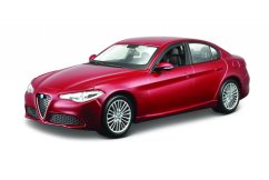 Bburago 1:24 Plus Alfa Romeo Giulia (2016) Ro?u metalizat