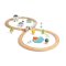 Drewniany tor kolejowy Bigjigs Toys przy lesie