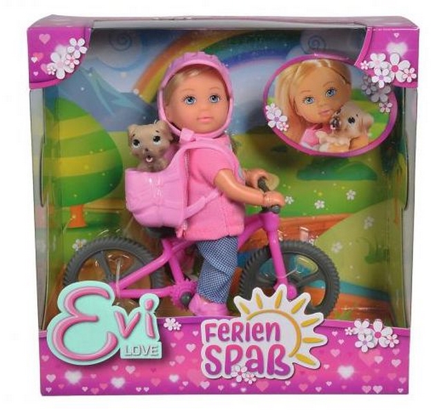 Muñeca Evi con bicicleta