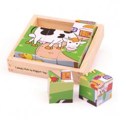 Bigjigs Toys Picture Cubes Cubos Animales 9 Cubos