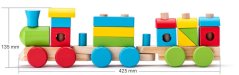 Woody Tren de marfă din lemn pliabil - două vagoane