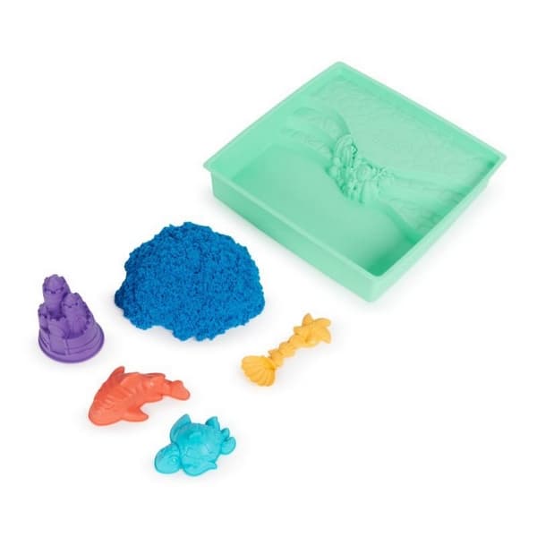 Kinetic sand krabice tekutého písku s podložkou modrá barva