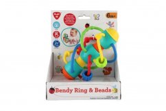 Sonajero/juguete espiral con bolas plástico en caja