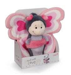 NICI Love plüss pillangó ajándékdobozban, 21 cm