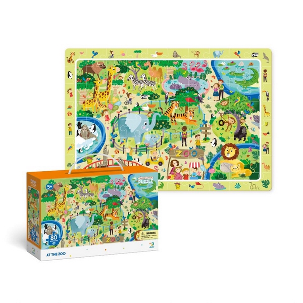 TM Toys Dodo Puzzle s hledáním obrázků ZOO 80 dílků