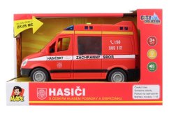 Camion de pompiers sur volant avec voix réelle de l'équipage