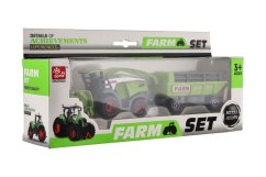 Kombajn/řezačka s vlekem plast 22cm na volný chod v krabici 27x12,5x6cm