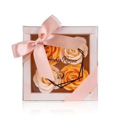 Savon fleur de rose 4x4g en boîte cadeau
