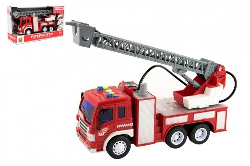 Auto hasiči stříkací vodu 30cm