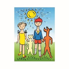 CHIEN ET CHAT 12 blocs en bois