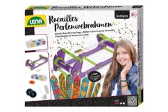 Perličkový tkalcovský korálkový stav plast na náramky+2000ks korálků s doplňky