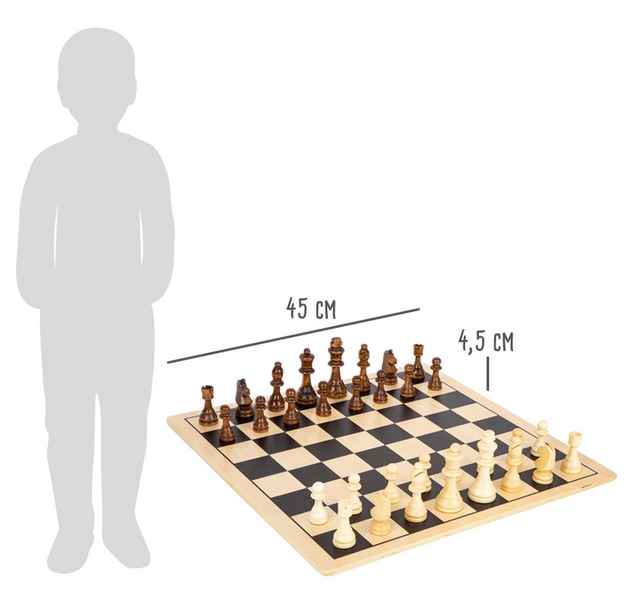 Șah și dame cu picior mic XL