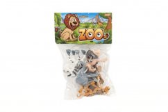 Animaux safari ZOO plastique 9-10cm 6pcs dans sac