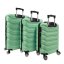 Bavy Cestovní kufr skořepinový Ribs Light green - set 3 ks