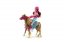 Cheval + poupée jockey plastique dans boîte 34x27x7cm