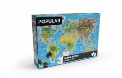 Puzzle - Mapa świata, 160 elementów - PL
