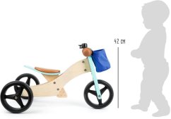 Small Foot Dřevěné odrážedlo Trike 2 v 1 tyrkysové