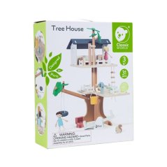 Copac casa cu accesorii din lemn 31pcs în cutie 29x36x11cm