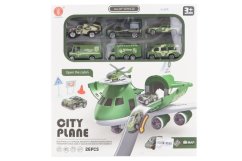 Avion militaire avec voitures