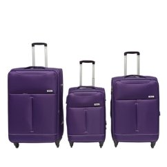 Walizki podróżne z tkaniny Bavy Purple – zestaw 3 szt.