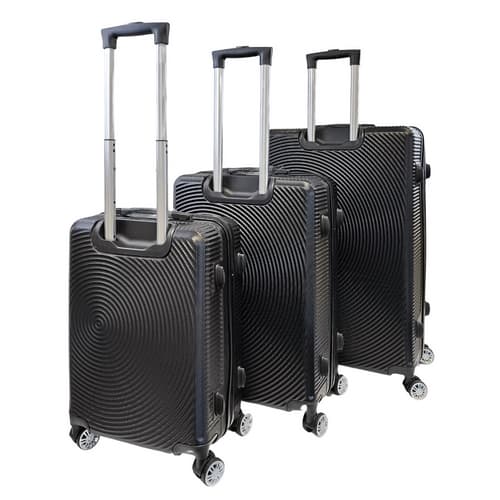 Bavy Cestovní kufr skořepinový Circle Black - set 3 ks