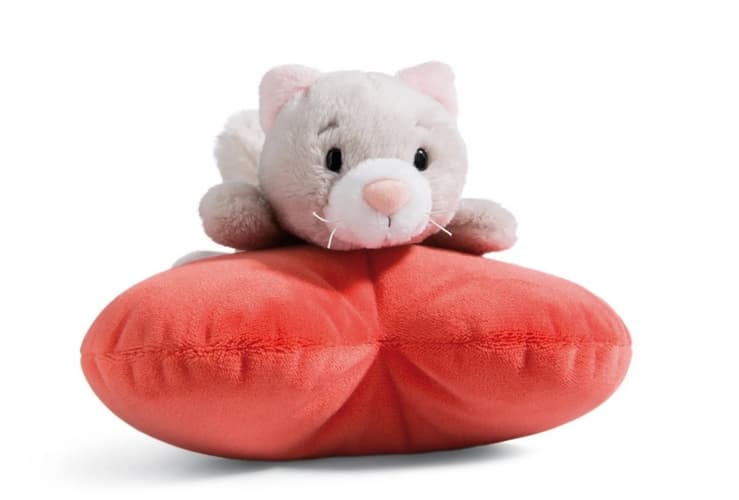 NICI peluche Love Fluffy gatto sdraiato, cuore, 13cm