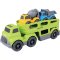 Ensemble camion avec voitures vertes