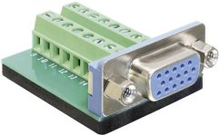 Delock Conector VGA 65170, priză, vertical încorporat, 16 poli, argintiu, 1 buc