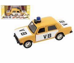Mașină de poliție VB metal/plastic 11,5 cm reversibilă cu baterii, cu sunet
