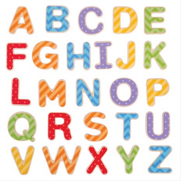 Alphabet magnétique de couleur Bigjigs Toys (majuscules)