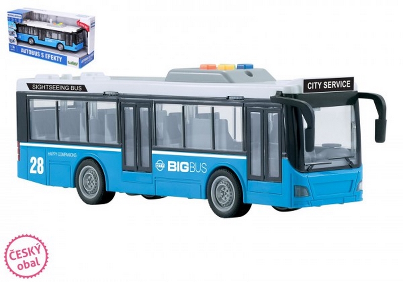 Wiky Autobuz de transport urban din plastic de 29 cm cu lumină și sunet