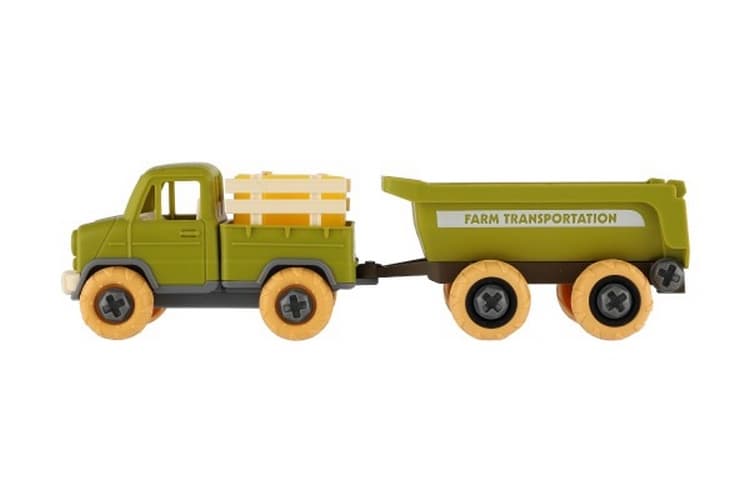 Ciężarówka ze śrubą holowniczą 28 cm plastikowa ze śrubokrętem