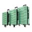 Bavy Cestovní kufr skořepinový Ribs Light green - set 3 ks