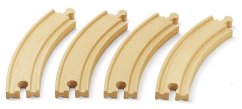 Brio 33342 Courbes longues, 170 mm, 4 pièces