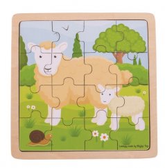 Puzzle Bigjigs Toys - Owca i jagnię