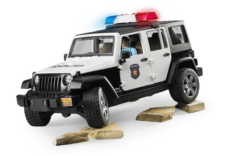 Bruder 2526 Jeep Wrangler Police Bruder 2526 cu figurină de polițist