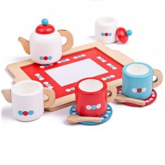 Bigjigs Toys Set de ceai cu buline