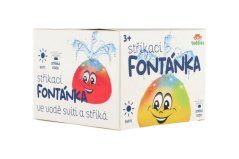 Hračka do vody Fontánka stříkací plast žlutá na baterie se světlem v krabičce