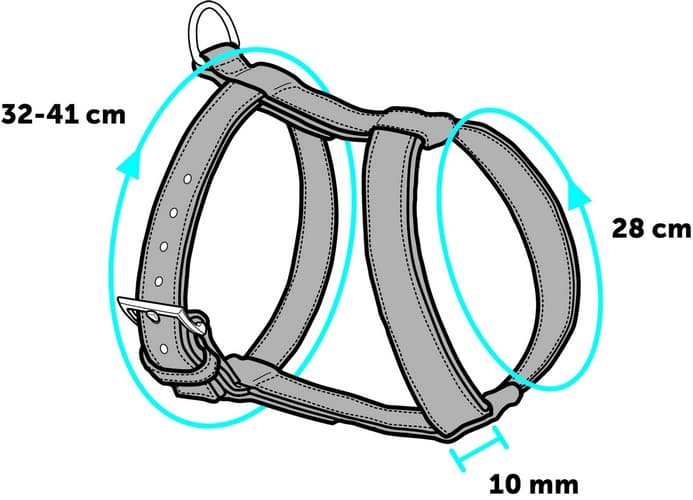 Flamingo Postroj a vodítko pro kočky Černá/červená S
