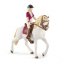 Schleich 42540 Sofia blondă cu articulații mobile, călare pe cal