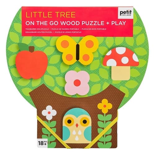 Petit Collage Puzzle en bois robuste Petit arbre