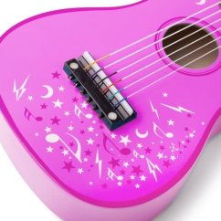 Tidlo Guitare en bois Étoile rose