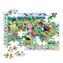Mudpuppy Puzzle Doblar y Buscar "Día del Perro" 64 piezas